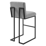 Indulge Channel Tufted Fabric Bar Stool by Lefancy