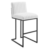 Indulge Channel Tufted Fabric Bar Stool by Lefancy
