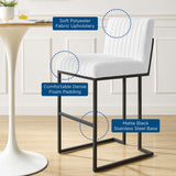 Indulge Channel Tufted Fabric Bar Stool by Lefancy