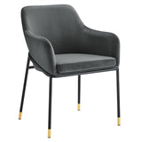 Jovi Performance Velvet Dining Armchair by Lefancy