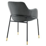 Jovi Performance Velvet Dining Armchair by Lefancy