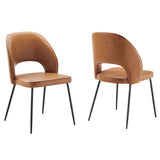 Nico Vegan Leather Dining Chair Set of 2 by Lefancy