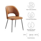 Nico Vegan Leather Dining Chair Set of 2 by Lefancy