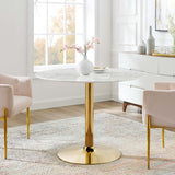 Verne 40" Artificial Marble Dining Table by Lefancy