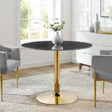 Verne 40" Artificial Marble Dining Table by Lefancy