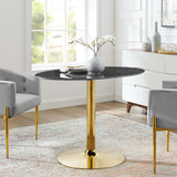 Verne 42" Artificial Marble Dining Table by Lefancy