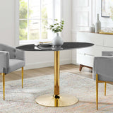 Verne 48" Artificial Marble Dining Table by Lefancy