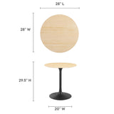 Lippa 28" Round Wood Grain Dining Table by Lefancy