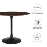 Lippa 36" Round Wood Grain Dining Table by Lefancy