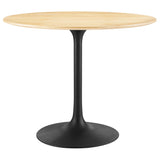 Lippa 36" Round Wood Grain Dining Table by Lefancy