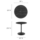 Lippa 28" Round Artificial Marble Dining Table by Lefancy