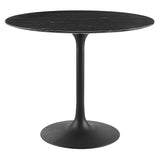 Lippa 36" Round Artificial Marble Dining Table by Lefancy