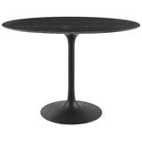 Lippa 42" Oval Artificial Marble Dining Table by Lefancy