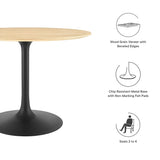 Lippa 40" Round Wood Grain Dining Table by Lefancy