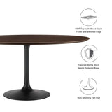 Lippa 60" Round Wood Grain Dining Table by Lefancy