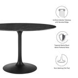 Lippa 48" Round Artificial Marble Dining Table by Lefancy