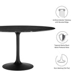 Lippa 54" Round Artificial Marble Dining Table by Lefancy