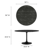 Lippa 54" Round Artificial Marble Dining Table by Lefancy