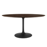 Lippa 60" Oval Wood Grain Dining Table by Lefancy