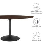 Lippa 60" Oval Wood Grain Dining Table by Lefancy