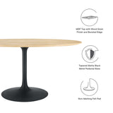 Lippa 60" Oval Wood Grain Dining Table by Lefancy