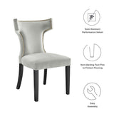 Curve Performance Velvet Dining Chairs Set of 2 by Lefancy