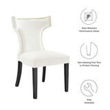 Curve Performance Velvet Dining Chairs Set of 2 by Lefancy