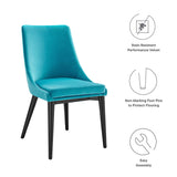 Viscount Performance Velvet Dining Chair by Lefancy