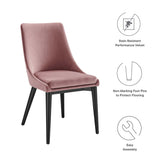 Viscount Performance Velvet Dining Chair by Lefancy