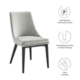 Viscount Performance Velvet Dining Chair by Lefancy