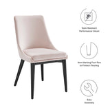 Viscount Performance Velvet Dining Chair by Lefancy