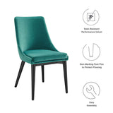 Viscount Performance Velvet Dining Chair by Lefancy