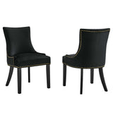 Marquis Performance Velvet Dining Chairs Set of 2 by Lefancy