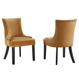 Marquis Performance Velvet Dining Chairs Set of 2 by Lefancy