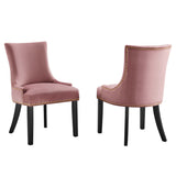 Marquis Performance Velvet Dining Chairs Set of 2 by Lefancy