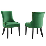 Marquis Performance Velvet Dining Chairs Set of 2 by Lefancy