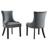 Marquis Performance Velvet Dining Chairs Set of 2 by Lefancy