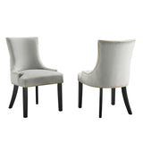 Marquis Performance Velvet Dining Chairs Set of 2 by Lefancy