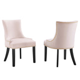 Marquis Performance Velvet Dining Chairs Set of 2 by Lefancy