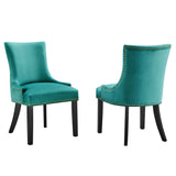 Marquis Performance Velvet Dining Chairs Set of 2 by Lefancy