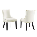 Marquis Performance Velvet Dining Chairs Set of 2 by Lefancy