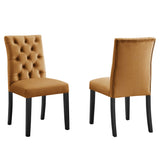 Duchess Performance Velvet Dining Chairs Set of 2 by Lefancy