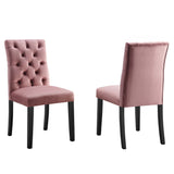 Duchess Performance Velvet Dining Chairs Set of 2 by Lefancy