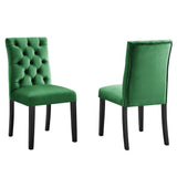 Duchess Performance Velvet Dining Chairs Set of 2 by Lefancy