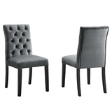 Duchess Performance Velvet Dining Chairs Set of 2 by Lefancy