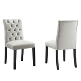 Duchess Performance Velvet Dining Chairs Set of 2 by Lefancy