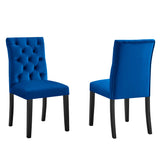 Duchess Performance Velvet Dining Chairs Set of 2 by Lefancy