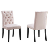 Duchess Performance Velvet Dining Chairs Set of 2 by Lefancy