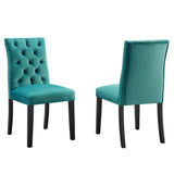 Duchess Performance Velvet Dining Chairs Set of 2 by Lefancy