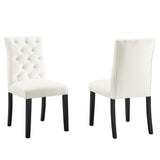 Duchess Performance Velvet Dining Chairs Set of 2 by Lefancy